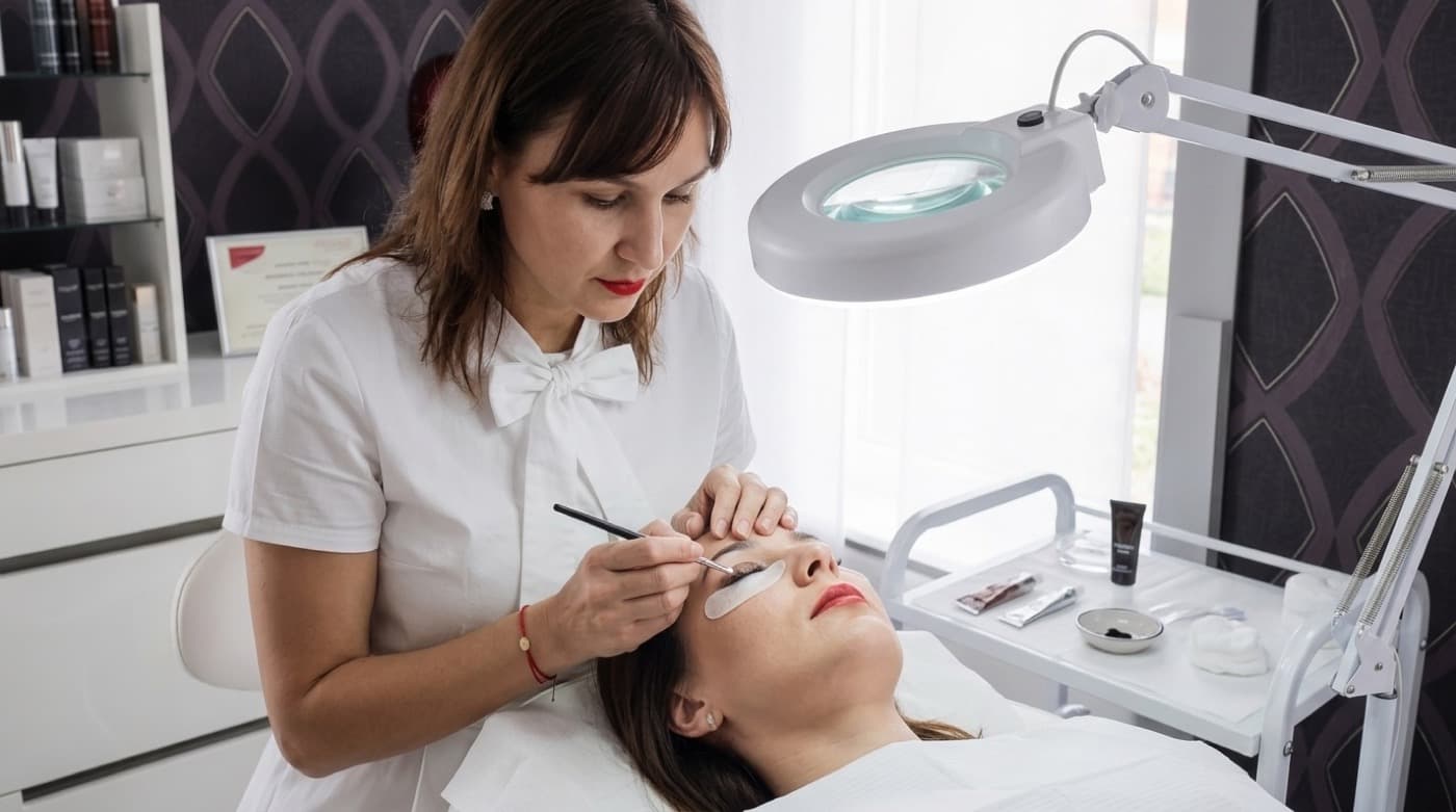 Wimpern färben